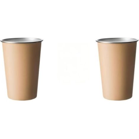 Edelstahl-Trinkbecher – 2er-Set – Kaffeebecher – Teebecher – Ideal für Reisen, Camping und den täglichen Gebrauch – 12,5 x 9 x 9 cm – 500 ml – blau (1/5)