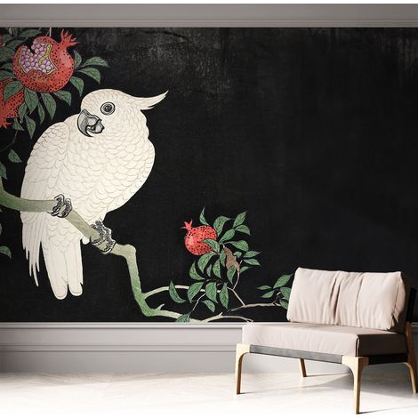 Selbstklebend Tapete modern Wohnzimmer - Wanddekoration - einfach anzubringen Paprika-Papagei 312x219 cm (1/5)