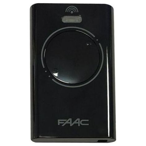 FAAC XT2 433 SLH Noire - Télécommande à 2 canaux - Codage Rolling Code SLH sécurisé - Compatible motorisation FAAC - Référence 7870071 (1/3)