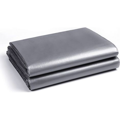 Housse imperméable résistante de 160g/m² avec œillets en aluminium des deux côtés pour les jardins, les piscines, les voitures, le bois, - (Army Green Silver - 2x3m 15 sq ft). (1/5)