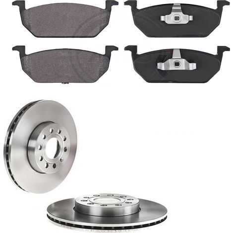 KIT FRENI ANTERIORI compatibile con VW GOLF VII (5G1,BQ1,BE1,BE2) - DISCHI + PASTIGLIE OEM: P 85 137 / 17521 , 17558 , 18430 , 18194 /SOSTITUZIONE DIRETTA/BASSA POLVERE/SILENZIOSO (1/5)