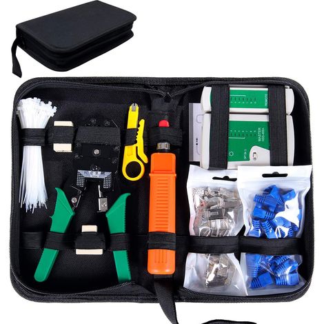Testeur de câbles réseau 9 en 1 - Kits d'outils professionnels pour la réparation et la maintenance des réseaux informatiques - RWDIY ›Outils à main et électriques›Outils à main›Coffrets d'outils