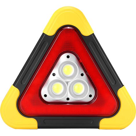 Ortviai Triangle d'Alerte Automobile Solaire Pliable avec 5 Modes et Batterie Rechargeable – Rouge/Noir/Jaune (1/3)