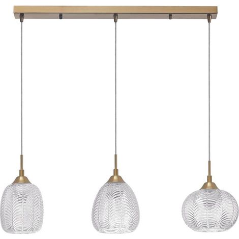 [NEUWERTIG] B-Ware Nova Luce Pendelleuchte Hängeleuchte VARIO Gold E27 LED 3-fach dimmbar Lampe (1/2)