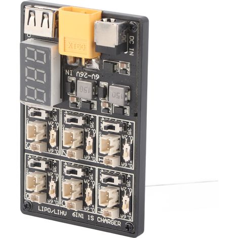 6-in-1 1S LiPo-Akku-Ladeplatine mit USB-Schnittstelle, RC-Zubehör (1/5)