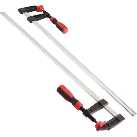 Rosvola 2 pièces pinces F robustes Clips de barre de travail du bois Kit d'outils à main bricolage à glissière rapide 80 600mm (1/5)