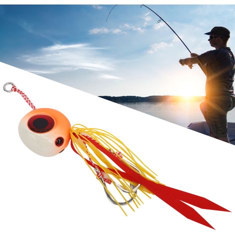 Leurre de Pêche Lumineux avec Double Hameçon - Appât Souple 2 pour Truite et Brochet