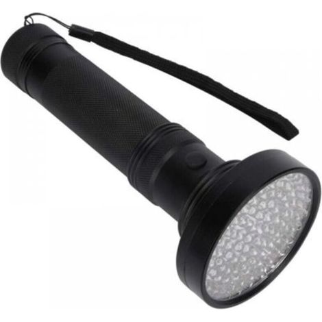 Lampe de poche UV 100 LED (noire), lampe de poche fluorescente pour la détection de billets de banque, de masques cosmétiques