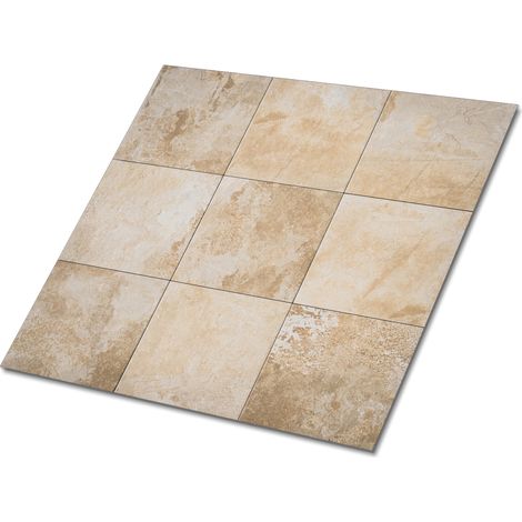 Carreaux autocollants PVC, Carrelage PVC adhésif -  30x30cm - Kit de 9 - Texture De Pierre, Stickers carrelage carreaux
