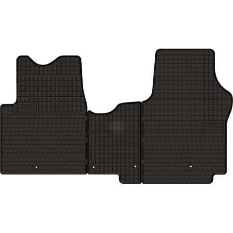 Alfombrillas de goma para coche: furgoneta de reparto Renault Trafic III (2014-) - negras, a medida