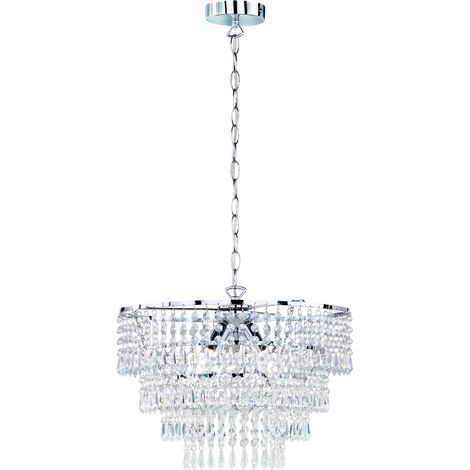 Lustre cristal ORIENT argent variable 3xE14 Ø42cm RL (1/3)