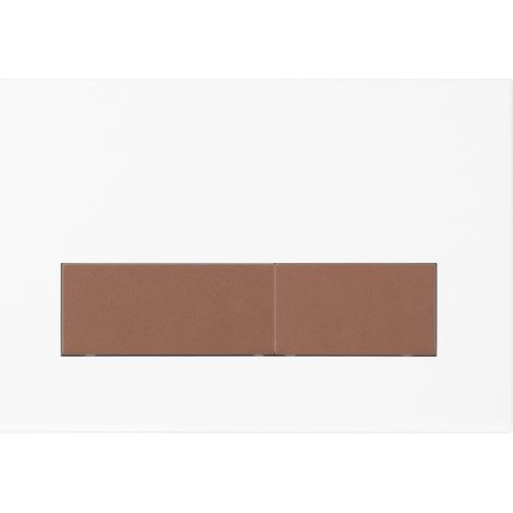 Plaque de Commande WC, Compatible avec Sigma, UP300 et UP320, avec Double Chasse, Équipée d'un Set de Leviers de Chasse et d'un Cadre d'Installation. Blanc Mat (1/5)