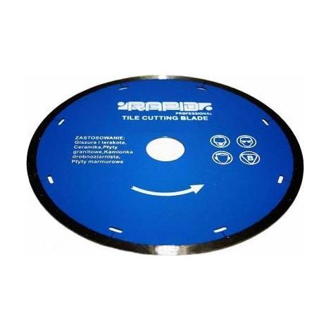 Disco de diamante continuo para corte de cerámica, gres y azulejos, 250 x 1,6 x 25,4 mm, uso en húmedo, alta precisión sin astillado – RAPID MAR-POL