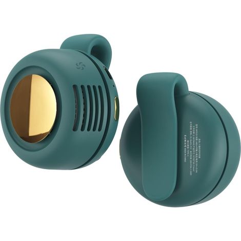 Verstellbarer, tragbarer Nackenventilator – Mini-Nackenventilator mit 3 Geschwindigkeitsstufen, 900-mAh-Akku – Kühlendes Gerät für Hemden und Sportbekleidung – Grün (1/5)