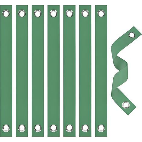 Attaches pour tuteurs d'arbres, sangles de support pour jeunes plants en 8 pièces et protection contre les ouragans, attaches vertes pour redresser les arbres. (1/5)