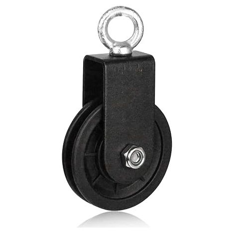 Poulie de Renvoi 90 mm, Poulie Musculation Corde Câble jusqu’à 8 mm, Roulement à Billes, Nylon Dur, Charge env. 80 kg, Poulie Appareil Musculation, Garage Corde à Linge (1/5)