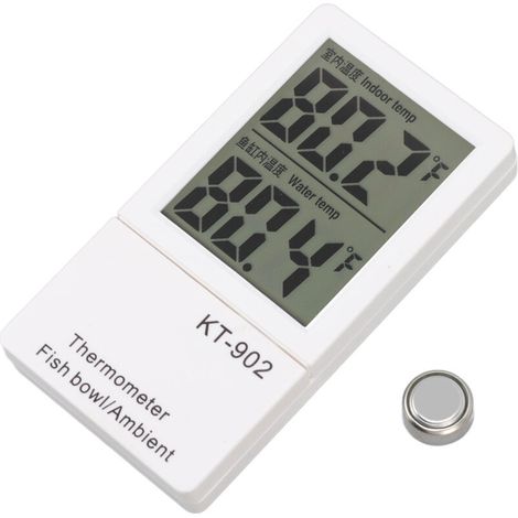 Thermomètre d'aquarium numérique Ultra faible consommation d'énergie Thermomètre d'entrée et de sortie de réservoir de poissons numérique électronique KT902 (1/5)