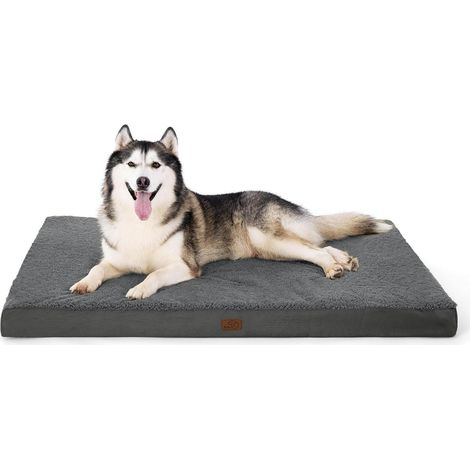 Hundebett orthopädisches waschbar L 135 x B 91 x H 10 cm Dunkelgrau (1/5)