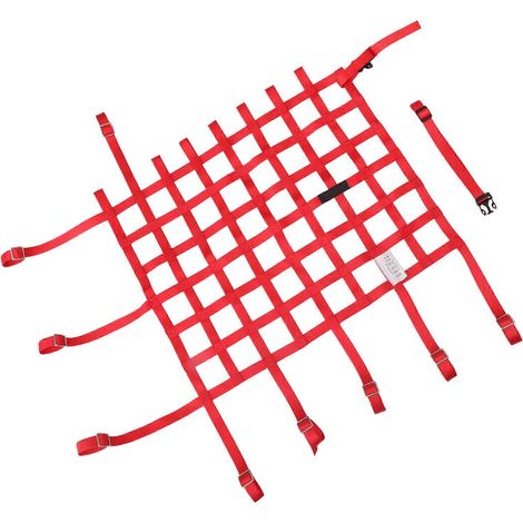 Accessoires auto - Kit de fixation pour filet de fenêtre style ruban - Noir/Rouge/Bleu - 1 pièce - Filet de fenêtre 61 x 61 cm / 51 x 61 cm / 46 x 61 cm - Rouge CCRed (1/5)
