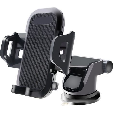 Support de téléphone portable à ventouse rétractable pour voiture. support de téléphone portable multifonctionnel à sortie d'air. support de voiture lavable (noir) (1/4)