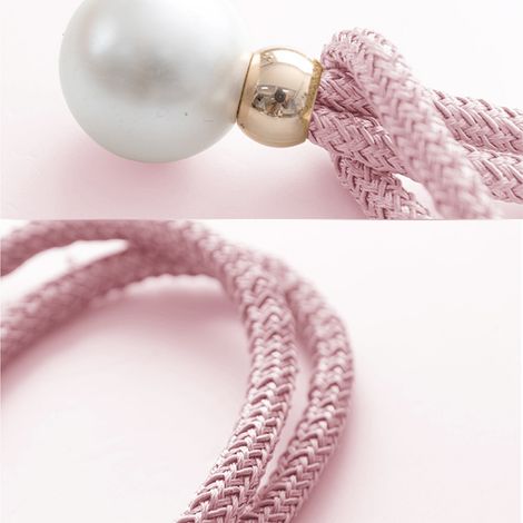 2 attaches rideaux noeud fausse perle, attaches rideaux pour salon, argent blanc, lot de 2 (1/5)