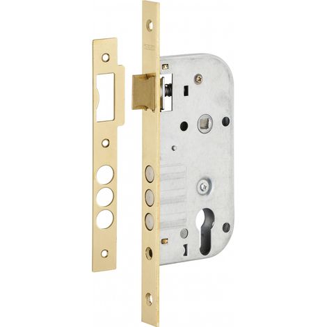 Serratura da incasso a cilindro europeo per porta d'ingresso, asse 45 mm, piastra quadra – THIRARD