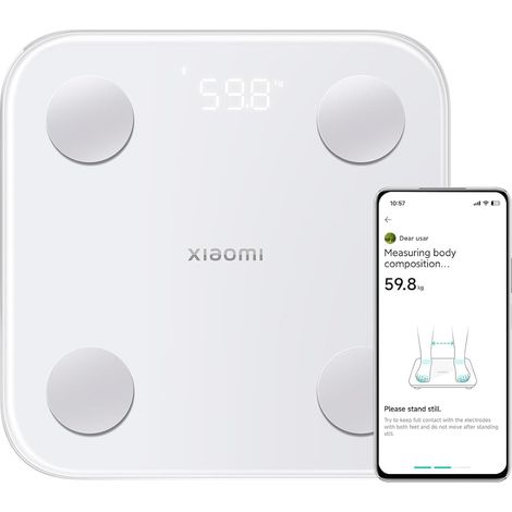 Xiaomi Körperanalysewaage S400 - Waage de Badezimmer mit Messung de Dualfrequenz, 25 Indikatoren de Gesundheit, bis zu 150 kg und 100 gr de Genauigkeit, blanco (Version ES) (1/5)