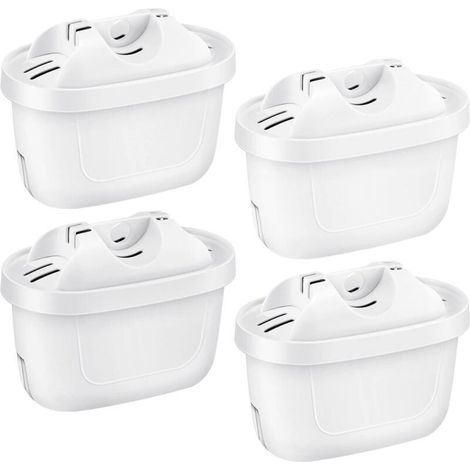 4 Pack Brita Cartouche Filtre, compatibles Brita maxtra Mava elemaris XL Carafe Filtrante, 3 étapes de filtration (1/4)