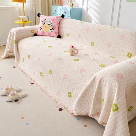 Housse jeté de canapé chenille Xiaoman fleuri 180 x 260 cm adapté aux grands canapés 2 places et méridienne 30 × 30 × 8 cm 1,87 kg – Livraison gratuite