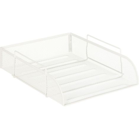 Portadocumenti impilabile formato A4 profondità 34 x 25 x 8,5 cm in acciaio bianco 130008565