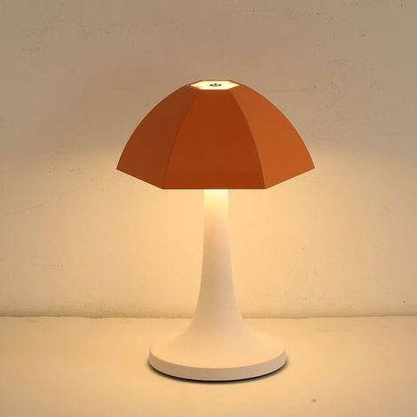 Kreativer Acryl Lampenschirm Kleine Schreibtischlampe Berührungsschalter Dreifarbige, dimmbare LED Schreibtischlampe Schreibtischlampe Wiederaufl (1/4)