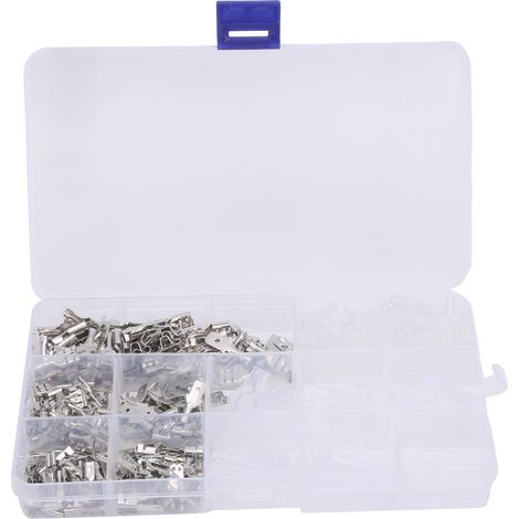 Kit de 315 connecteurs à sertir pour câbles, assortiment de fournitures industrielles, argenté, 2.8/4.8/6.3 mm (1/5)