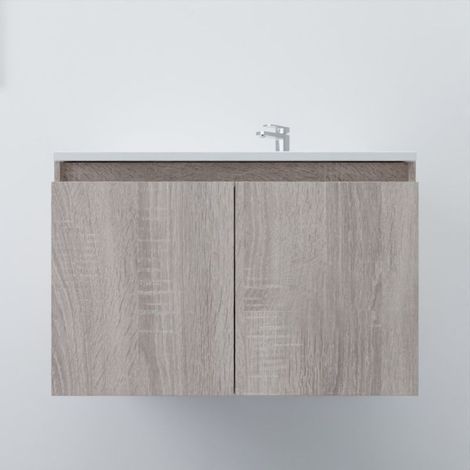Hängende Badezimmermöbel 80 cm PROLINE - Holz (1/5)
