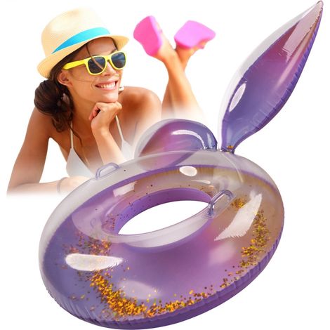 Bouée gonflable sirène à paillettes 94 cm avec poignée 7+ (1/5)