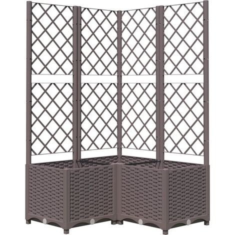 Maison Exclusive - Pflanzkübel mit Rankgitter Braun 80x80x136 cm