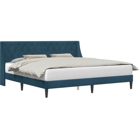 Maison Exclusive - Struttura del letto con testiera Blu 180 x 200 cm Velluto
