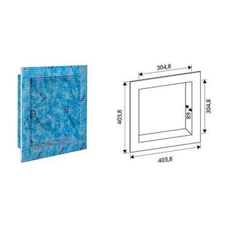 Profoil panel niche nicchia impermeabile da 12,5 mm dim int. 304.8 x 304.8 mm