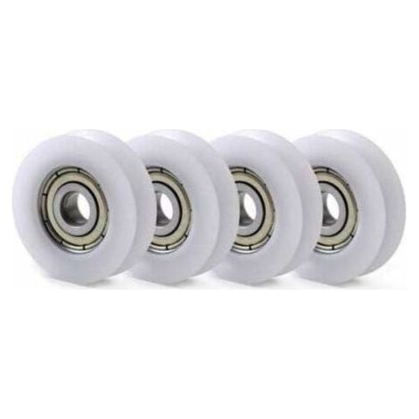 10 PCS U Nylon Integrated Plastic 608 Ball Bearings 8 30 10mm Groove Guide Pulley (1/4)