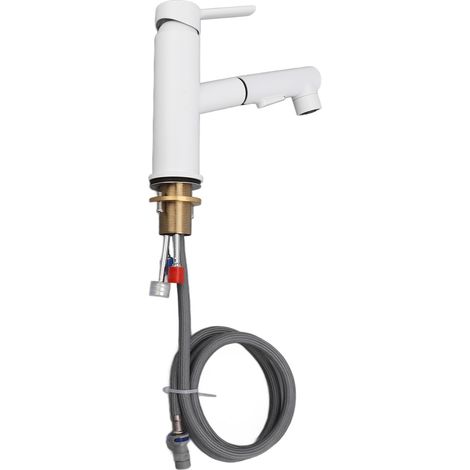 Robinet de cuisine en cuivre, rotatif à 360 degrés, réglable en eau chaude et froide, extractible, pour éviers et bassins de cuisine.