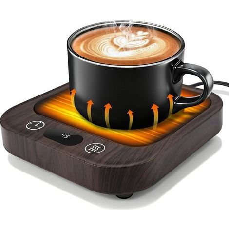 Chauffe Tasse,Chauffe Café de Bureau,avec 4 Réglages Température, avec Durée 2-8 Heures,Fonction D'arrêt Automatique Après 8 Heures,pour Chauffer Le Café/Le Lait/Le Cacao/Bougies (1/5)