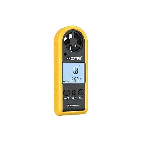 Anémomètre numérique Écran rétroéclairé LCD Anémomètre Affichage Windchill Affichage de la température ℃/F Thermomètre Anémomètre Planche à voile Voile Voile Randonnée et autres activités de plein air (1/5)