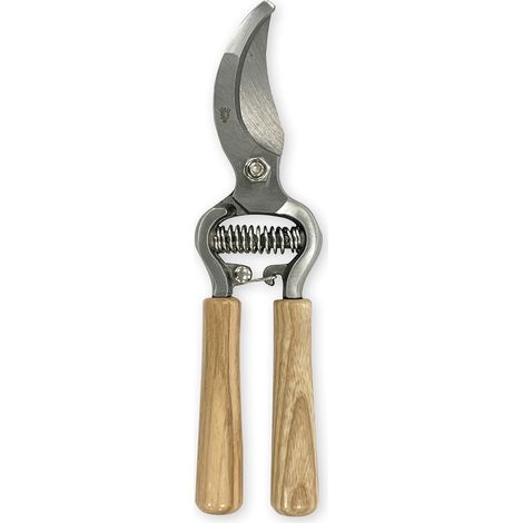 1 - Sécateur - Lame Droite - Acier Carbone - Coupe Tiges Vertes Bois FSC - Jardinage Botanique - Marron - 15cm (1/5)