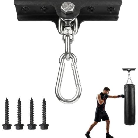 Suspension Support Sac de Frappe, Robuste Pivotant à 360° Potence Support Sac de Frappe sur Pied Adulte, Capacité de Charge de 260kg Adapté à Fixation de Sacs de Frappe Lourds (1/5)