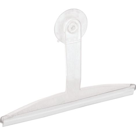 raclette de douche, grande raclette à vitre en plastique avec ventouse, transparent (1/4)