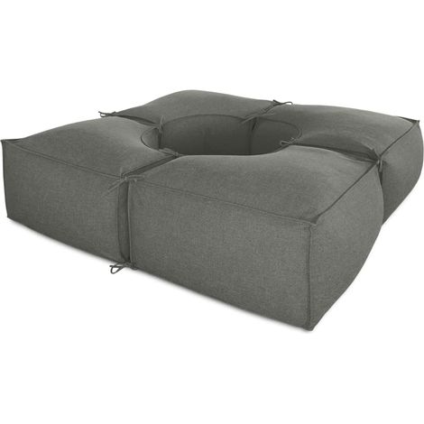 EVERGREENWEB Salotto da giardino Elegante, Tessuto di alta Qualit… Idrorepellente e sfoderabile - Pouf da esterno giardino, Outdoor & Indoor- Puff divano 4 pezzi 200x200 cm, Made in Italy FANGO (1/5)