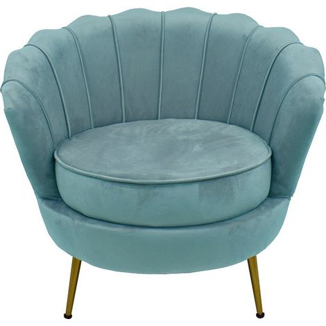 MF - Sillón de Diseño Modelo ROSMARI, Tapizado Velvet turquesa. 74 x 80 x 76 cm (1/4)