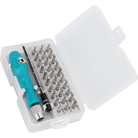 Set di 32 cacciaviti – punte triangolari/esagonali/a taglio – acciaio 45 – riparazioni domestiche – 8210
