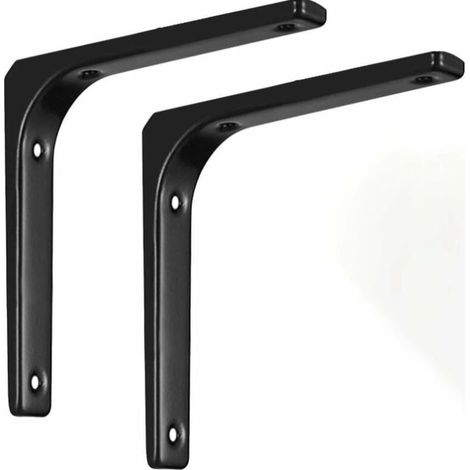 Stück L-förmige Regalwinkel, 150 x 125 mm, Schwarz (1/5)