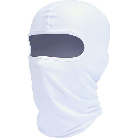 Passamontagna da sci, protezione UV, sciarpa da moto, sciarpa estiva, bianca per uomo e donna (1/4)