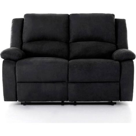 Canapé de Relaxation Microfibre "Polo" 143cm Noir (1/5)